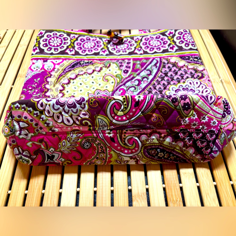 NWOT Vera Bradley Pink/Purple Floral Paisley Tote Bag - Picture 3 of 4